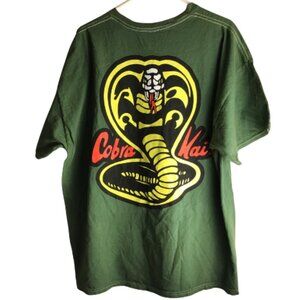 Cobra Kai Men T-shirt Size 2XL, 100% Cotton, Green from Ripple Junction